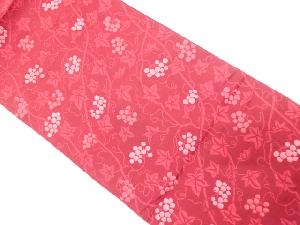 ふくれ織　葡萄唐草模様織り出し　袋帯